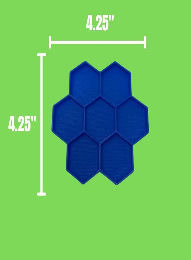 Chatelet Hermit Crab Feeder Dish | 7 Tray Dish for Crab or Snail Feeding | Mix & Match Crab Food | Made in USA (Blue, Hexagon) - Image 5